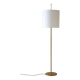 Vintage Scandinavian Brass and Fabric Floor Lamp