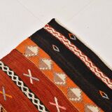 3x12 Turkish Vintage Kilim Runner Rug, Aesthetic Decor Rug, 75x352Cm