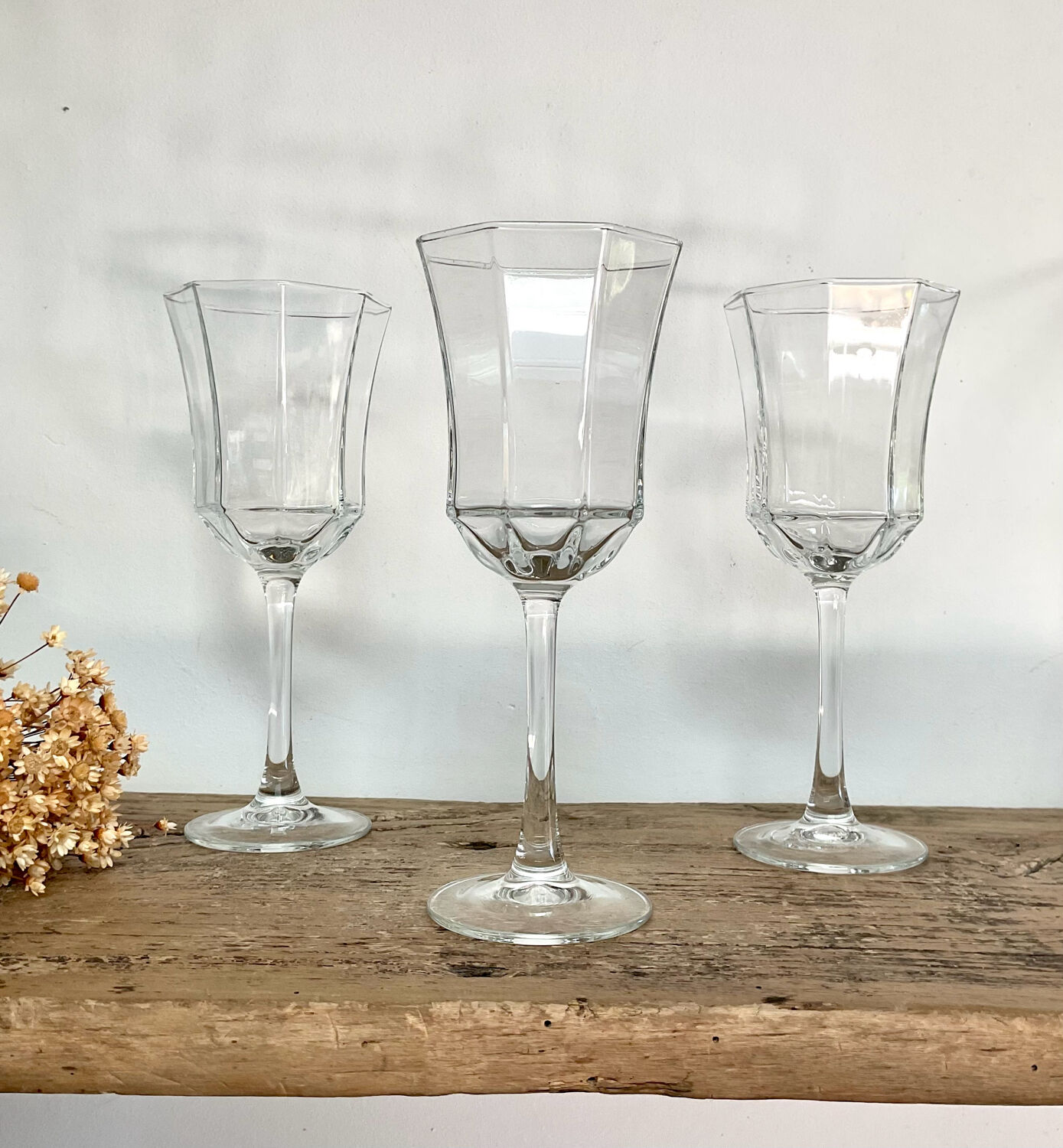 5 stemmed glasses "Octime" LUMINARC France