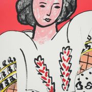 Henri matisse : la blouse roumaine, lithographie signée
