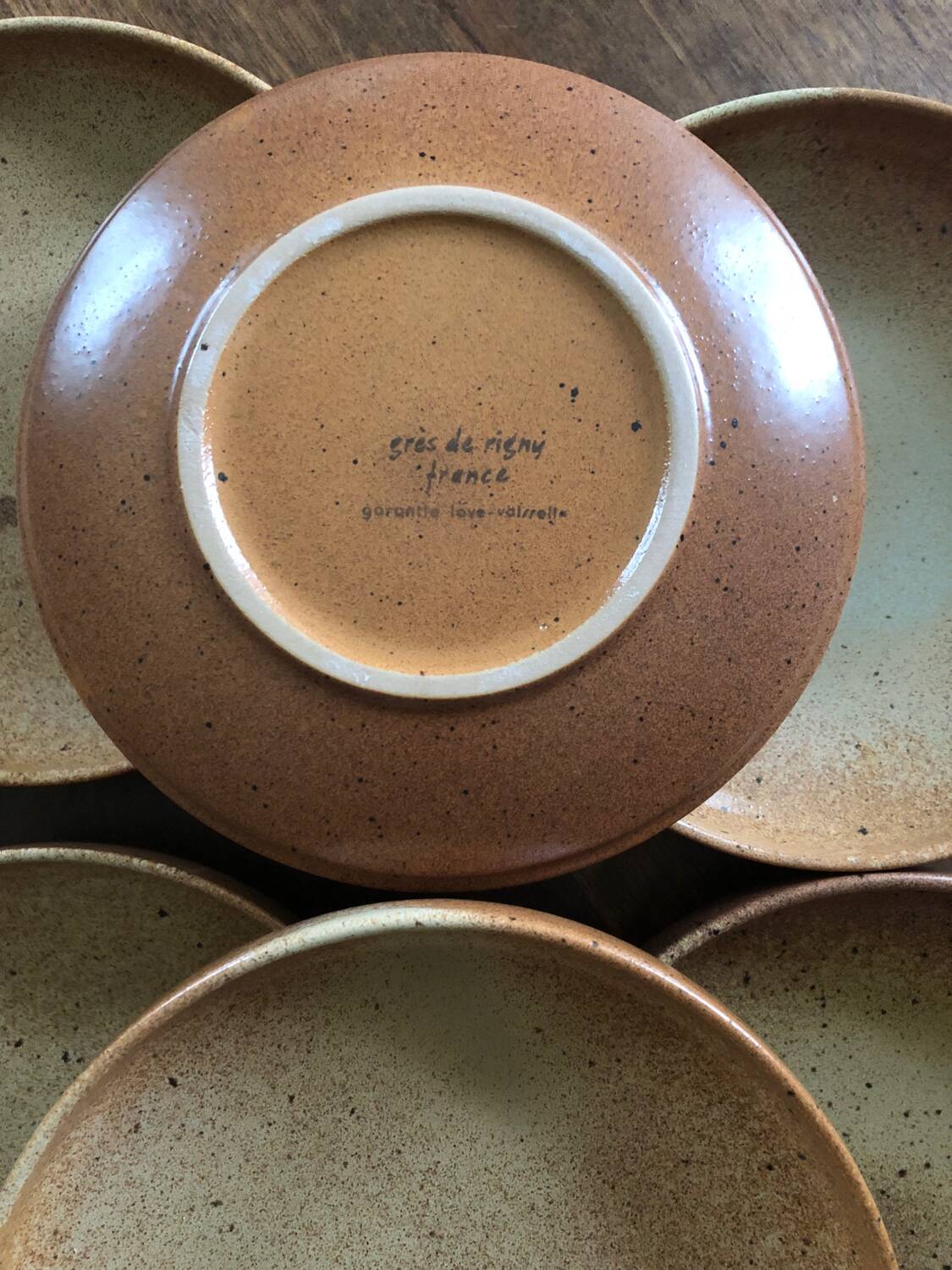 Rigny stoneware dessert or appetizer plates