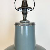 Industrial Grey Enamel Pendant Lamp from Siemens, 1930s