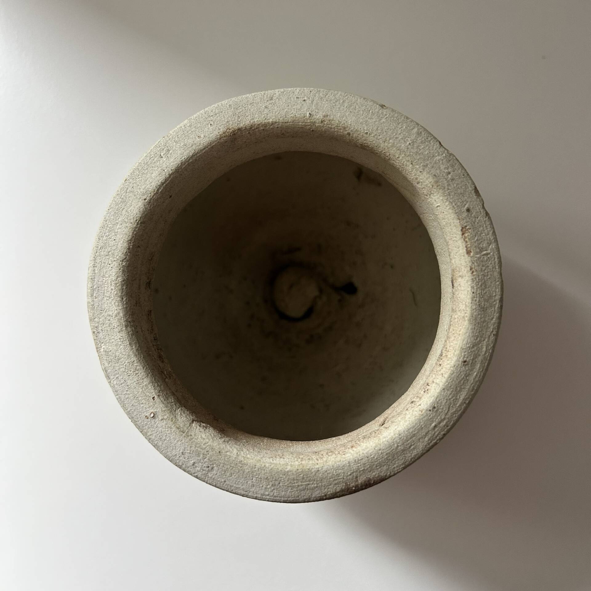 White clay pot