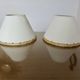 Pair of bedside lamps made of woven sea rush, matching lampshades, 1980.