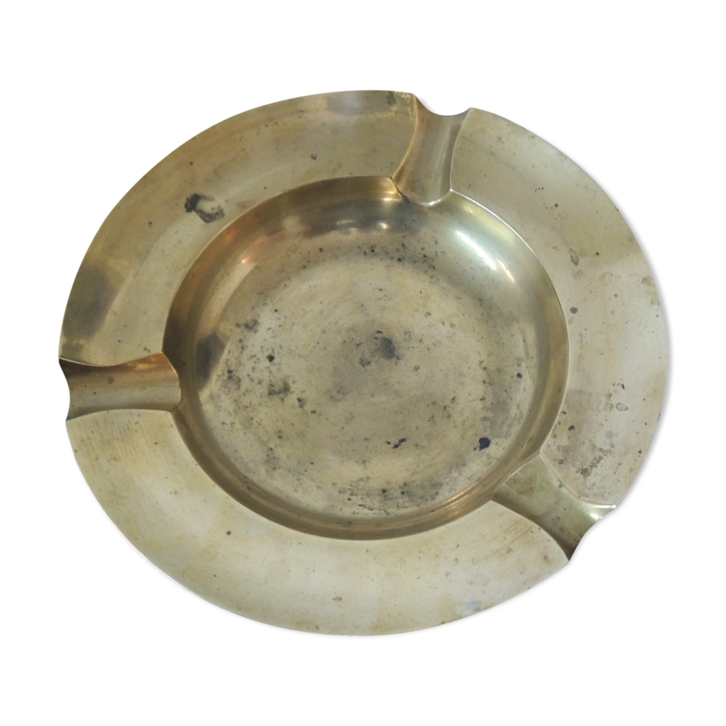 Large vintage brass ashtray