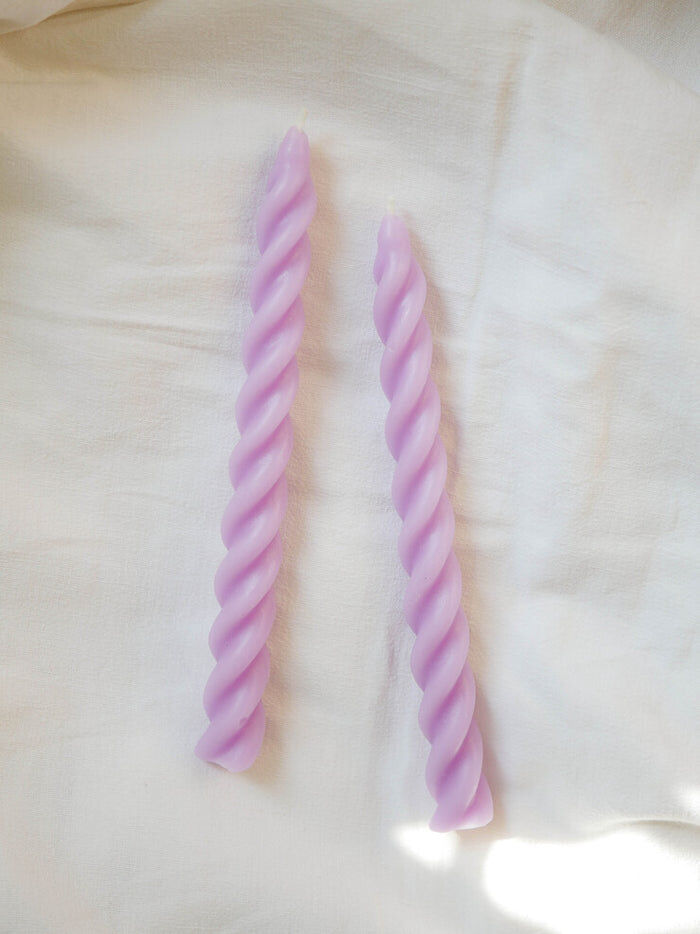 Duo de bougies chandelle en cire d'abeille
