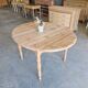 Oval solid cherry wood table with drop leaves + 2 extensions