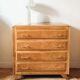 Commode vintage chêne et pieds compas