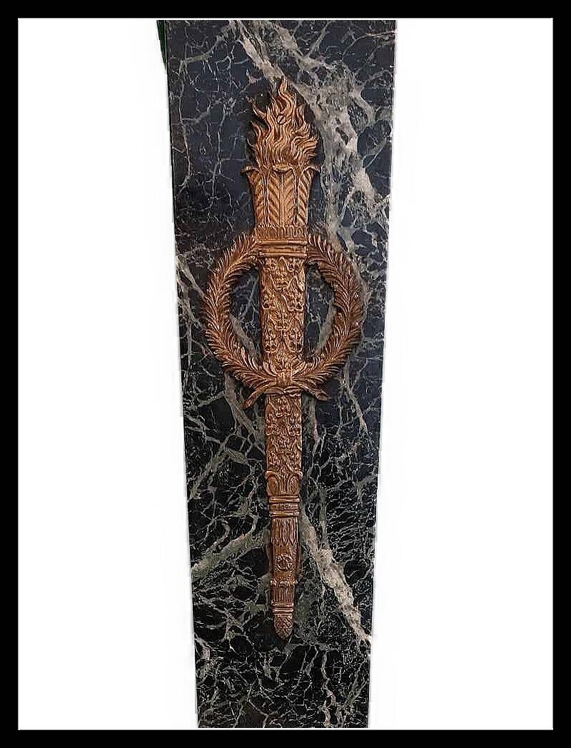 Sea green marble column