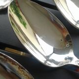Set of 19 cutlery forks spoons large and small louche silver metal