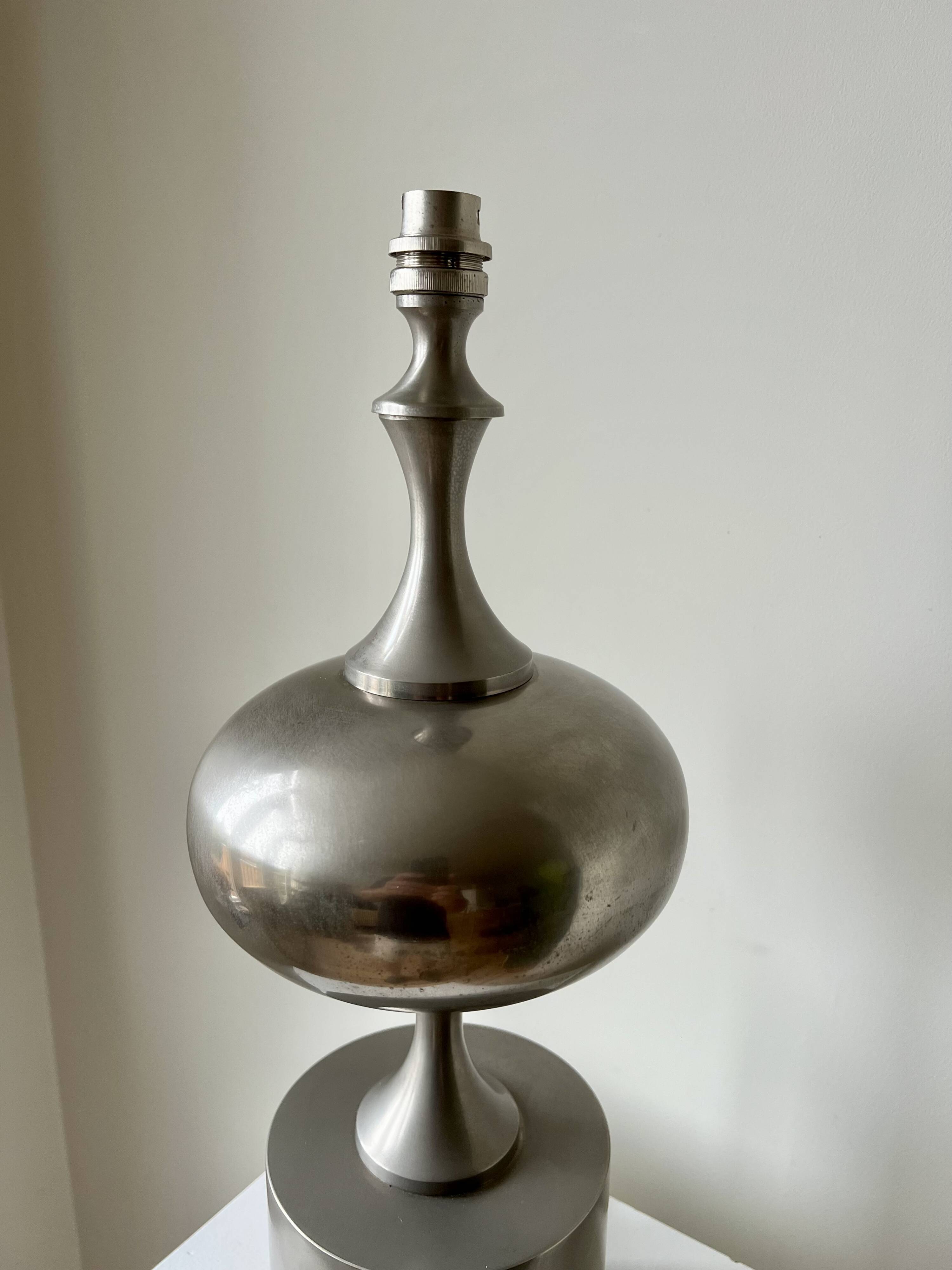Large sculptural table lamp, Philippe Barbier style. France 1960-70s