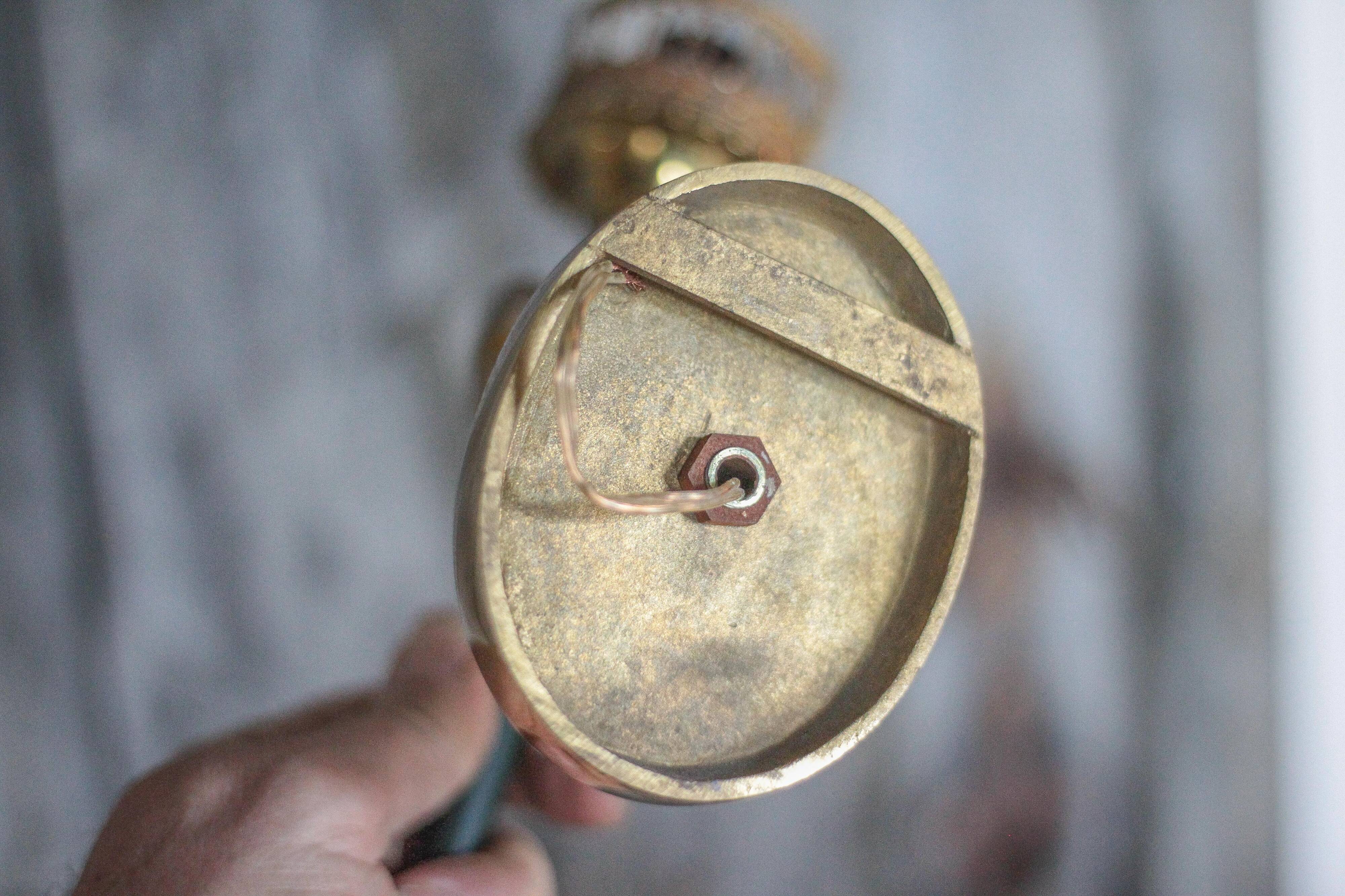 Bronze wall light Lucien Gau vintage, wall sconce, vintage hand sconce.