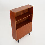 Bookcase with bar Scandinavian design 1980s