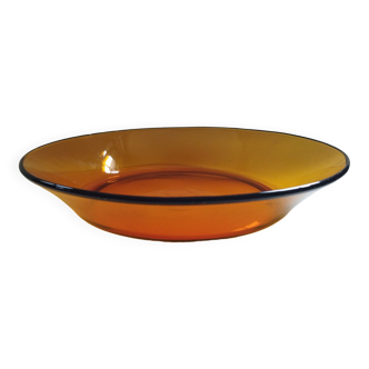 Coupe en verre ambre Duralex vintage