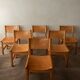 Chaises de salle à manger vintage Kotka Tomas Jelinek IKEA, en pin et cuir des années 1980, ensemble de 6.