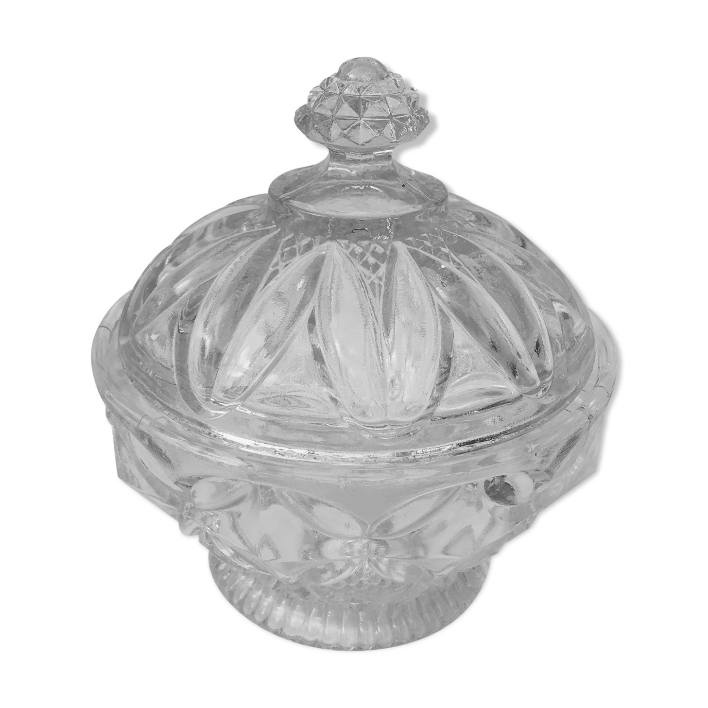 Vintage moulded glass candy