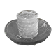 Fruit salad set on 3 glass feet (bowl and 7 cups)