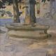 Hippolyte Léty, Fontaine de la place à Meyssiez (Dauphiné), 1943