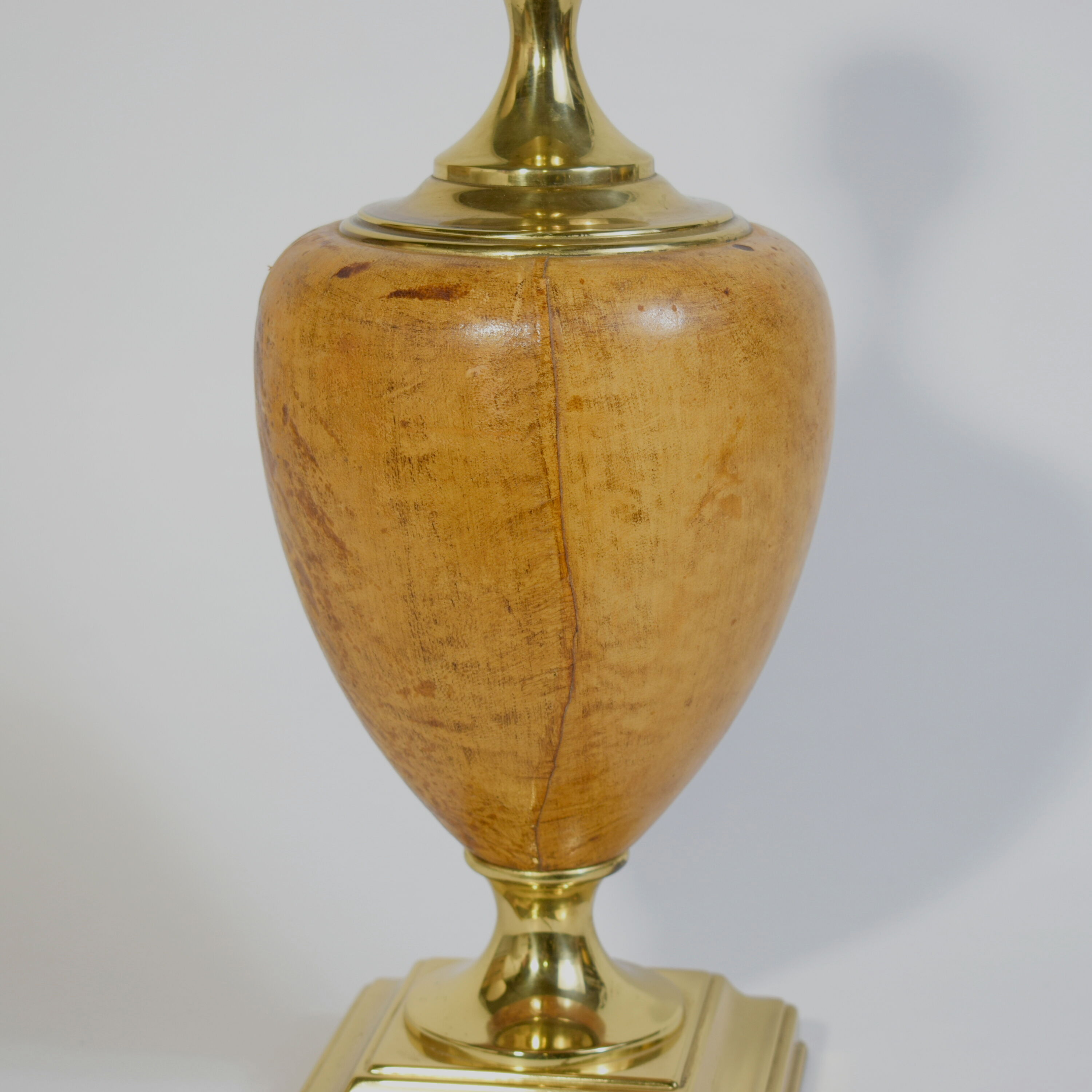 Lamp made of brass and peccari leather