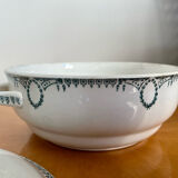 Saint-Amand iron earth flat soup tureen