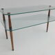 Table low vintage two-story glass 1950 s