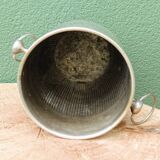 Art deco champagne bucket in silver metal