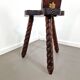 Spanish tripod stool | Cow hide