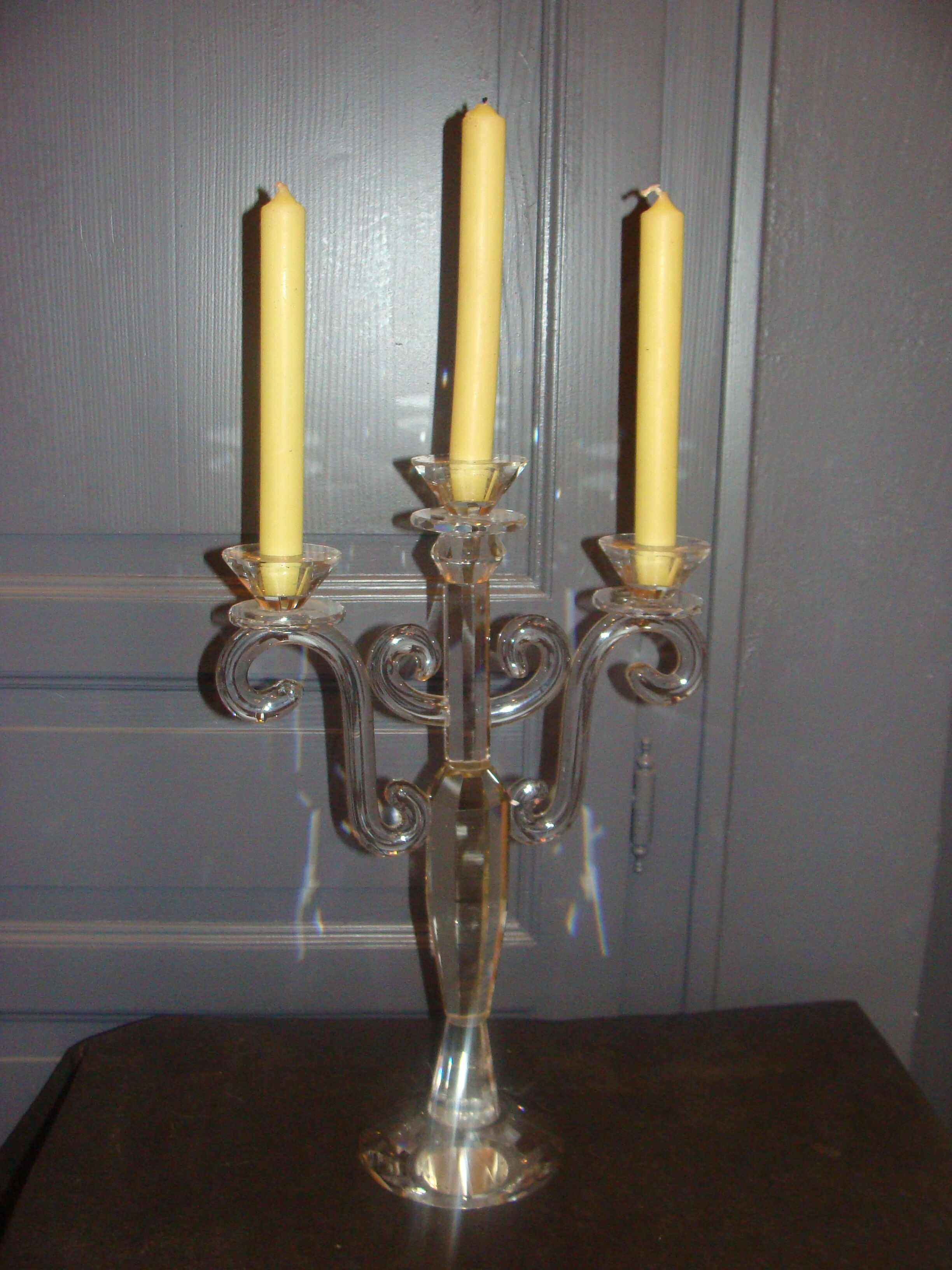 Crystal candle holder