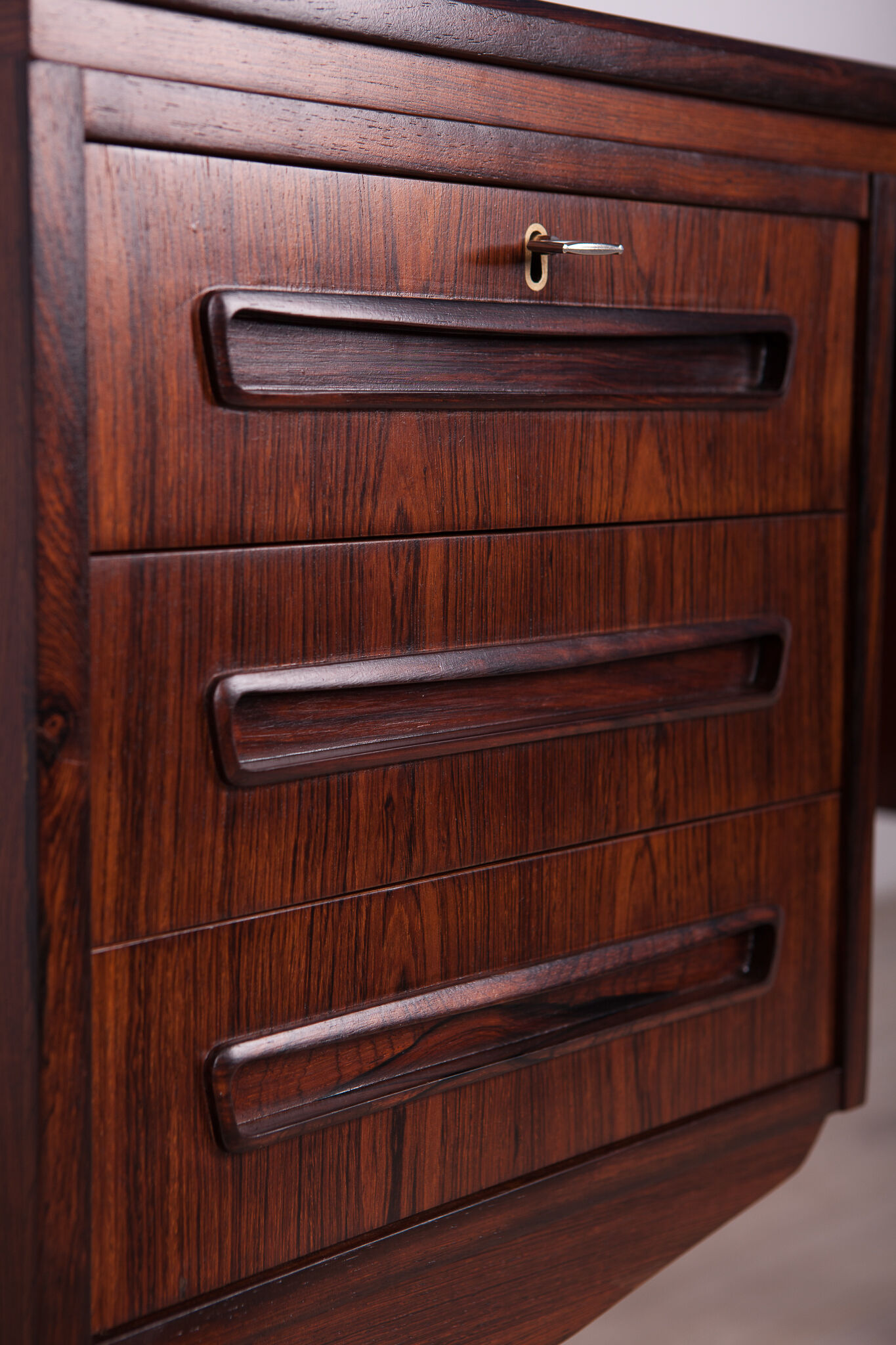 Rosewood desk by J. Svenstrup for A.P Mobler, 1960s
