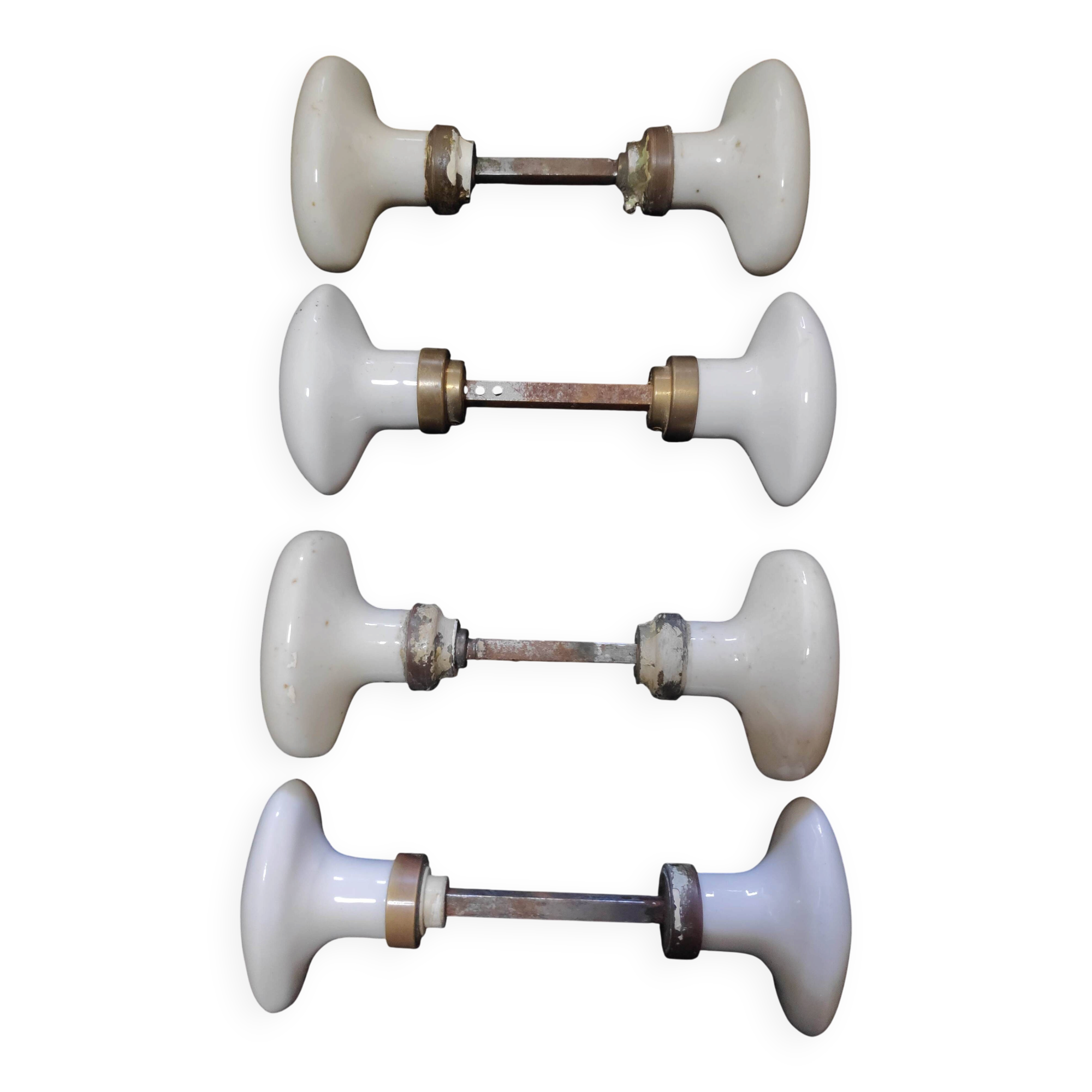 Set of 4 pairs of porcelain handles (B-0023)