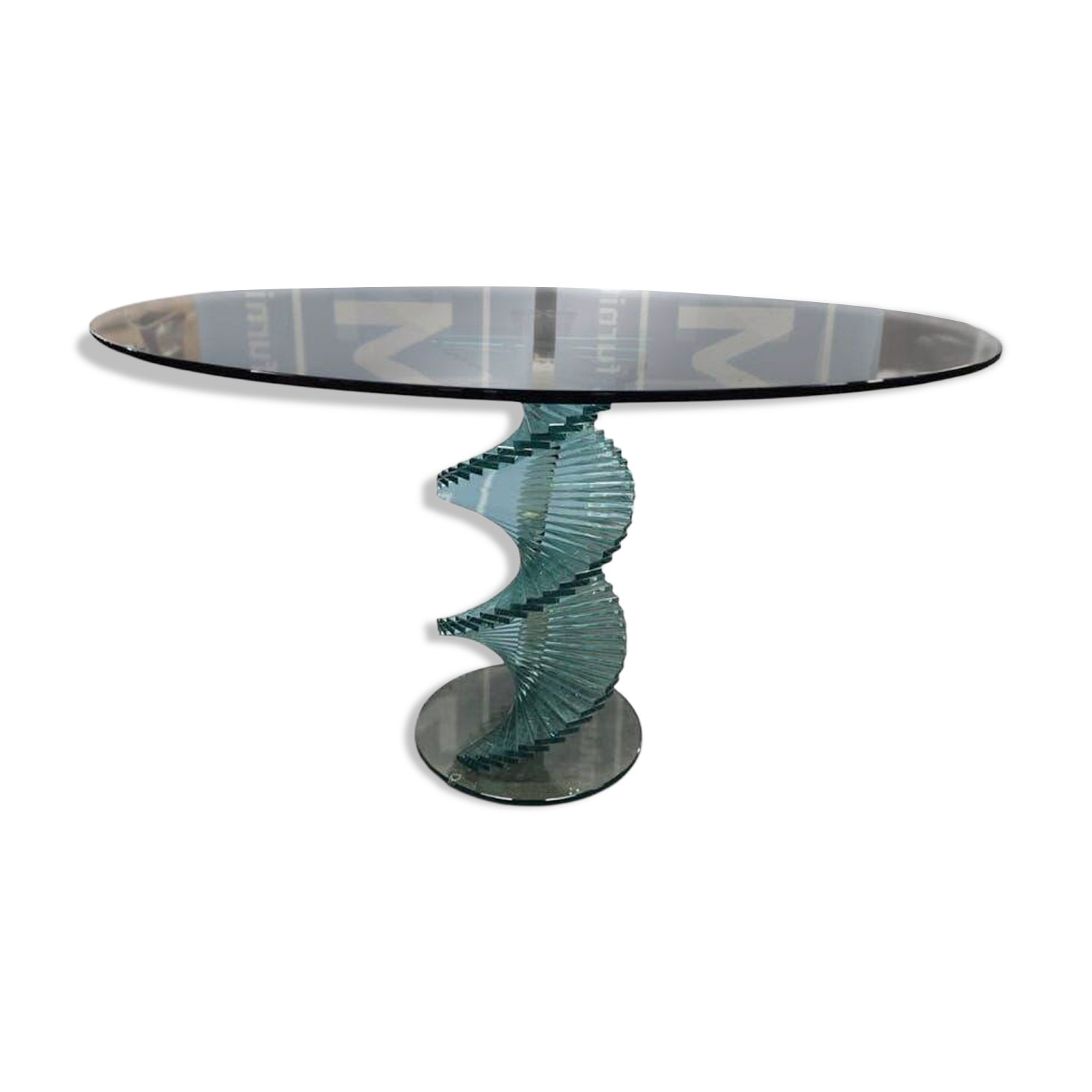 Vintage twisted glass table from the 90s.