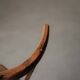 Small alpine chair in solid pine, folk art, early 20th century.