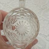 Miniature glass pitcher, geometric transparent