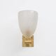 Pair of Murano Pulegoso Glass and Brass Wall Sconces, Italy