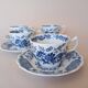 4 Ridgway (Staffordshire) blue "Windsor" English cups