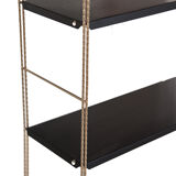 Wall shelf string in gold and black metal with twist year 60 n°1