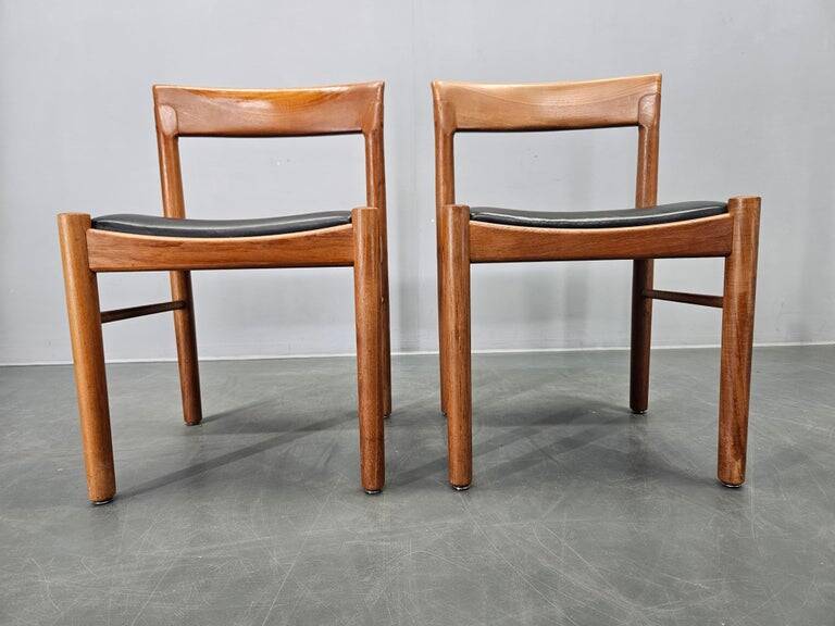 Set of Two Midcentury Rare Dining Chairs Bramin, Denmark, 1960s