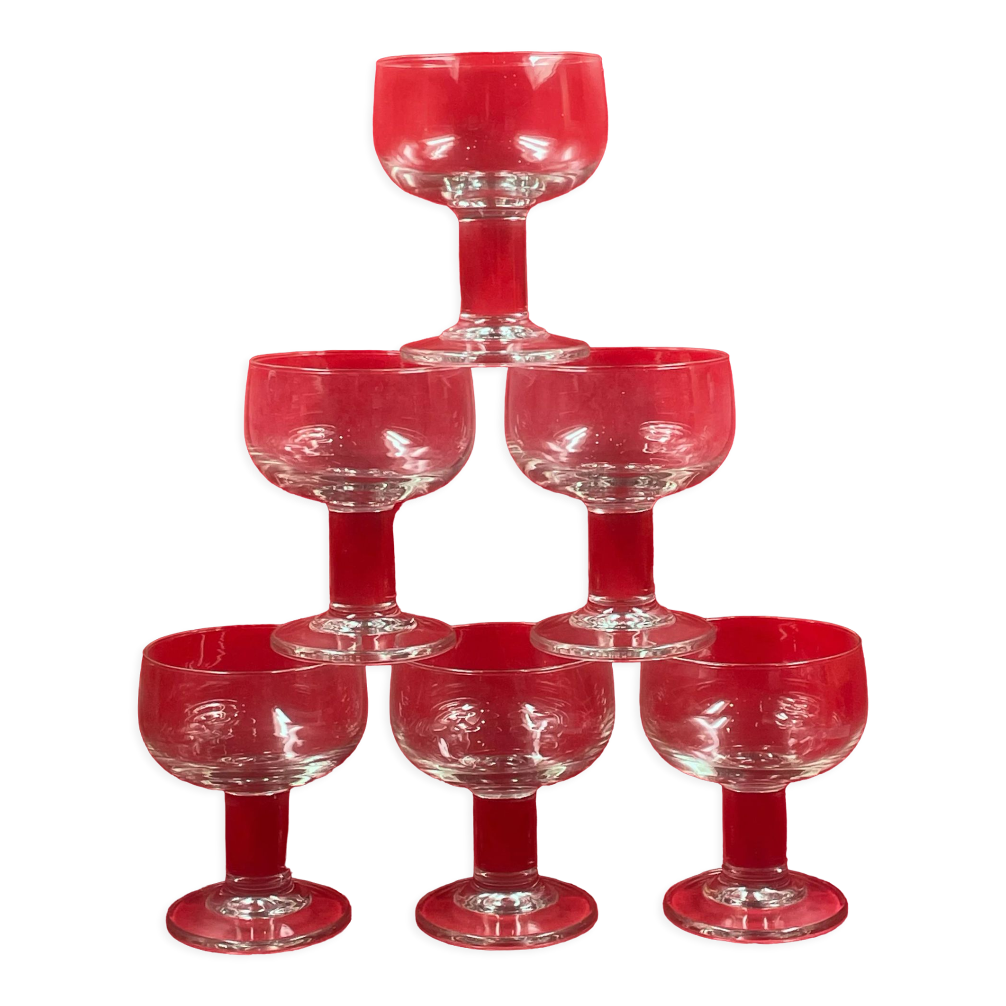Set of 6 vintage glasses