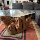 Olive tree stump coffee table