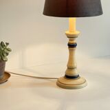 Vintage turned wooden lamp