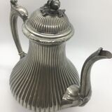 Silver metal teapot