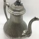 Silver metal teapot