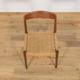 Chaise de salle à manger en teck du milieu du siècle, Danemark, années 1960