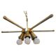 Rare Midcentury Brass Chandelier, 1970s