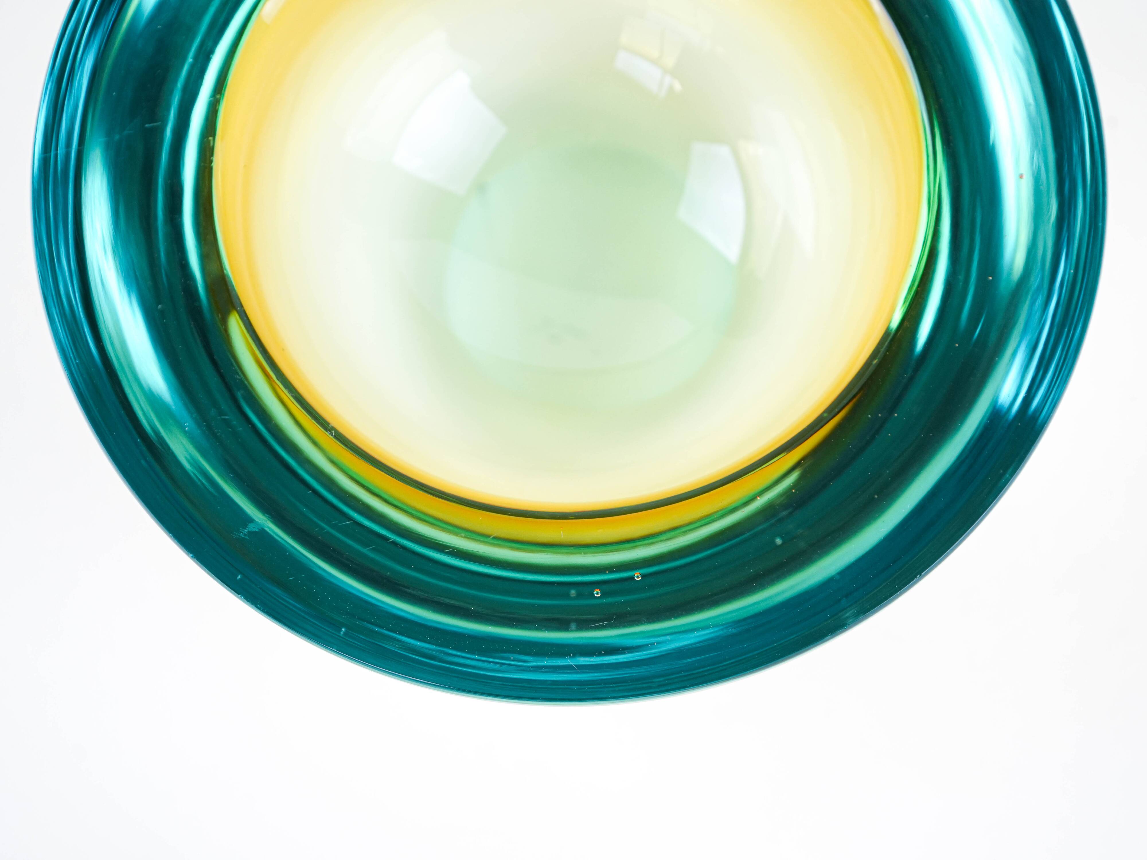 Glass bowl, Murano glass, 1970s, made in Italy