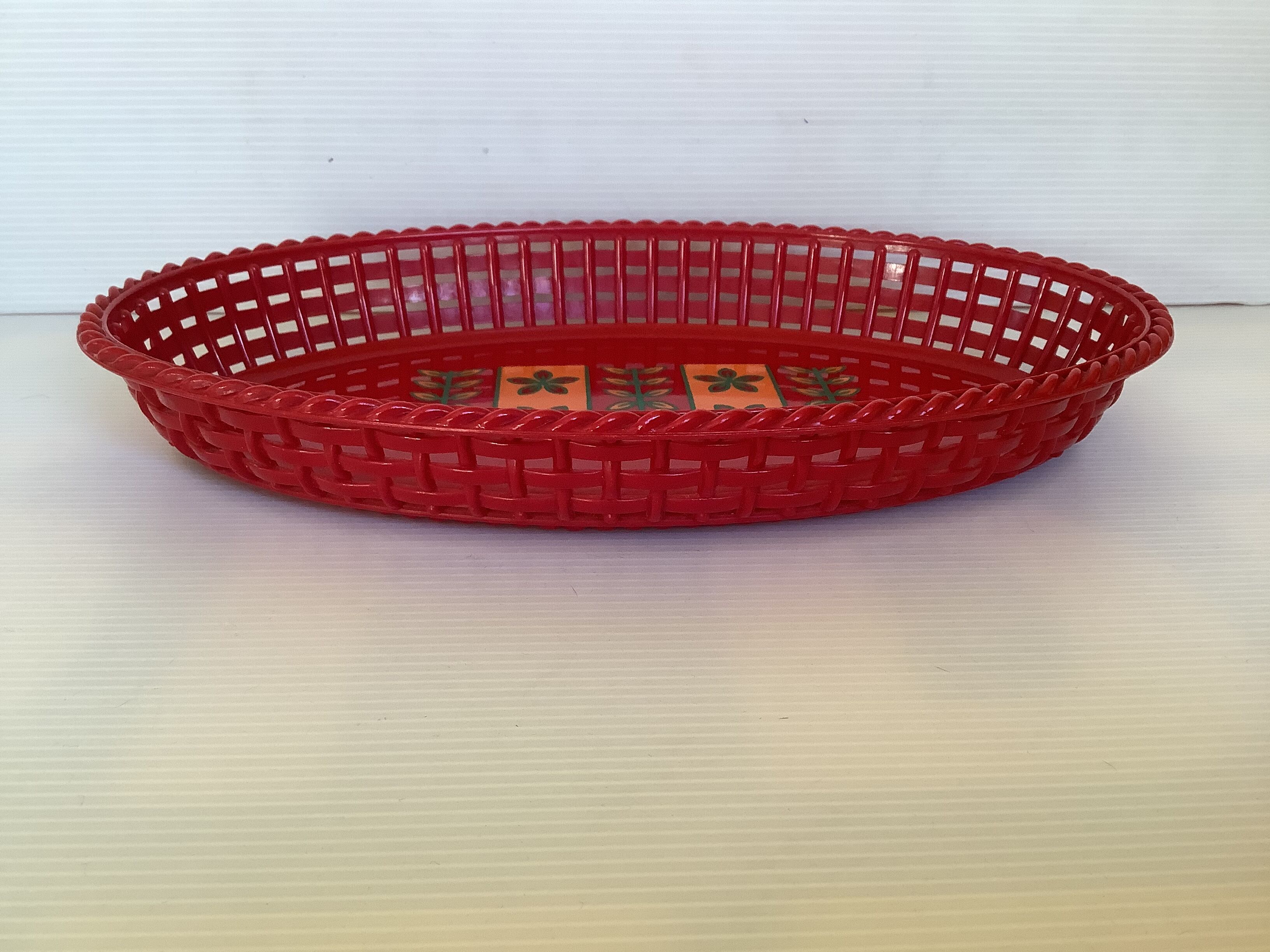 Red oval basket