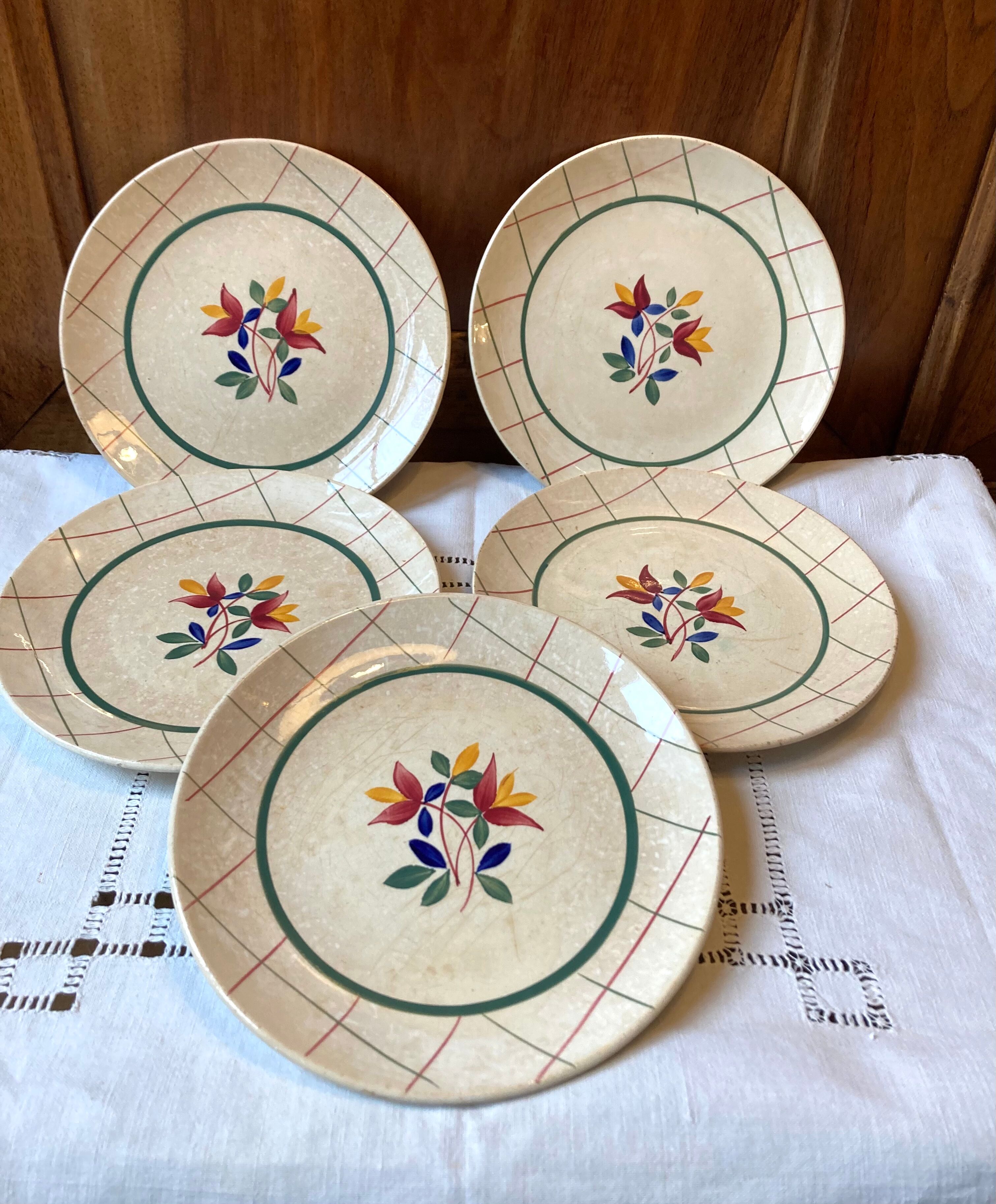 Old plates in Gien earthenware