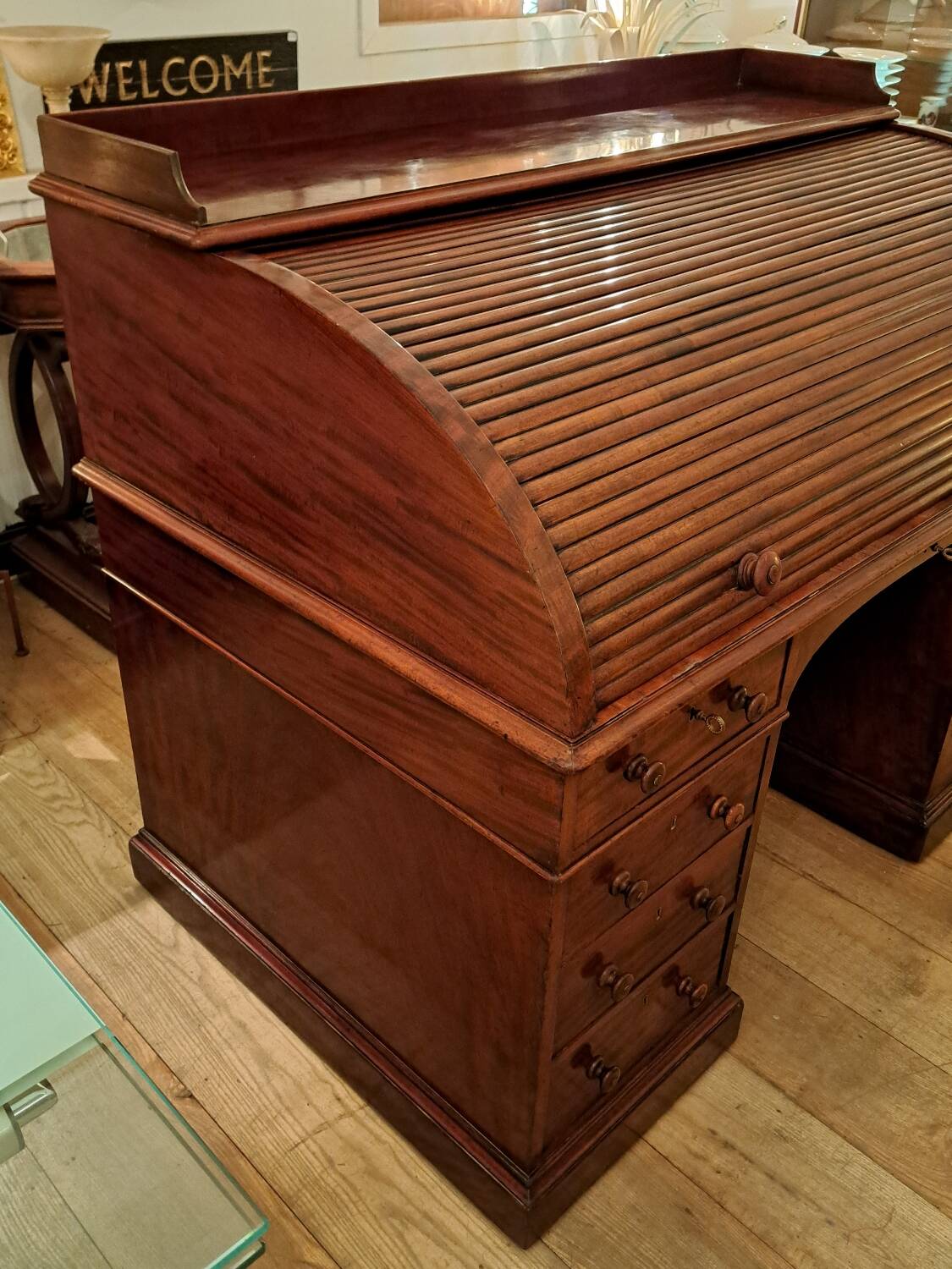 Cylinder desk stamped Holland & Sons