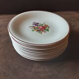 Set of 10 dessert plates. Salins