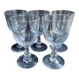 5 baccarat water glasses – art nouveau
